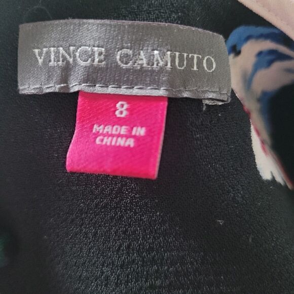 Vince Camuto Floral Short Sleeve A-Line Dress - Picture 3 of 4